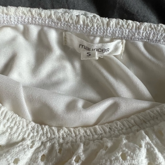 White Off the Shoulder Dress - Picture 3 of 3